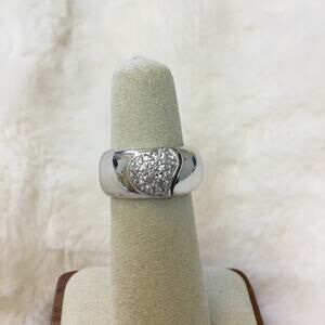 Sterling Silver Heart Crystal "I Love You" Ring